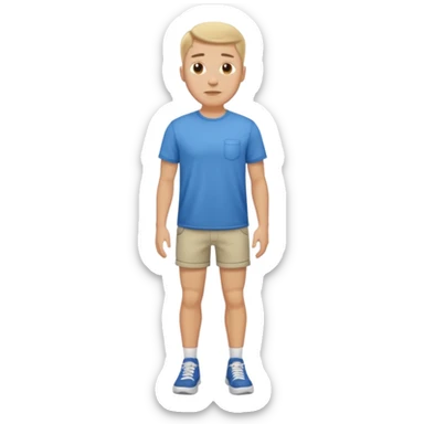 white man standing full body sticker