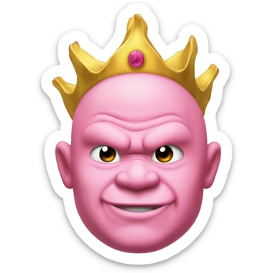 majin buu avec une couronne sticker