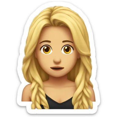 Shakira with sad expression sticker