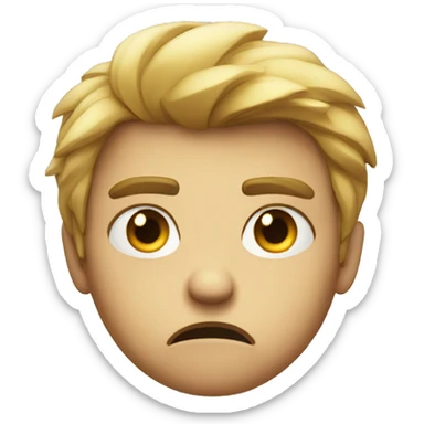 Angry look with disappointment  sticker