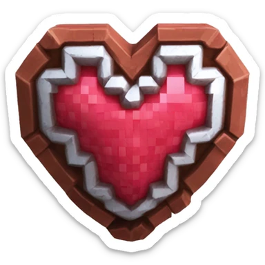 Zelda heart container voxel sticker