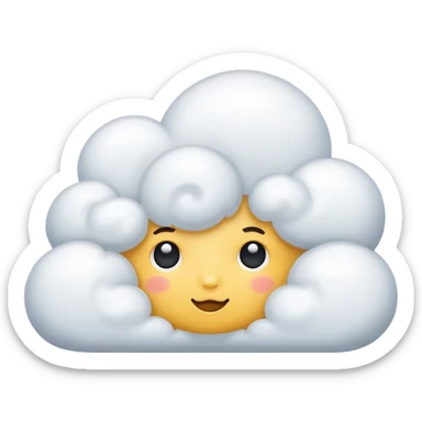 Nube pensando sticker