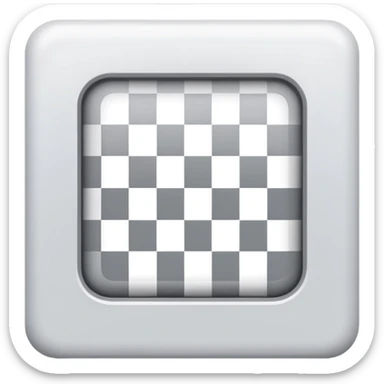 Light gray and white square with a checkered pattern 8x8 3d icon sticker