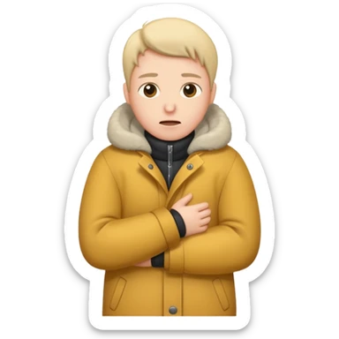 Uma pessoa congelando de frio sticker