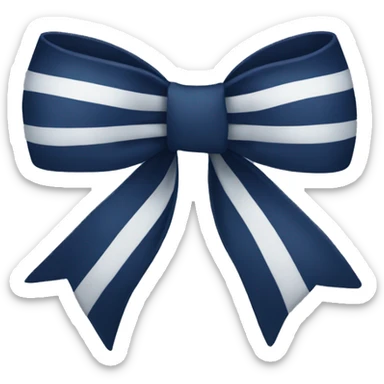 Navy blue bow sticker