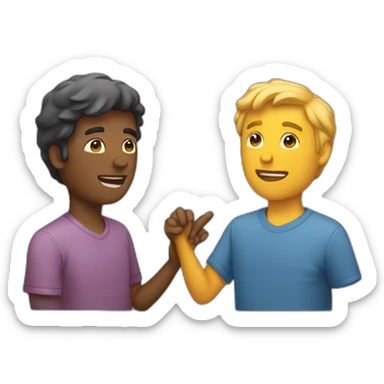two people talking sticker