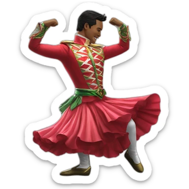 Hyperrealist Power rangers dancing flamenco sticker