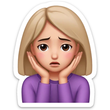 girl being sad sticker