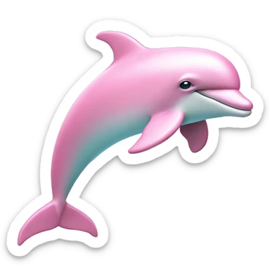 Pastel-pink-colors-dolphin sticker