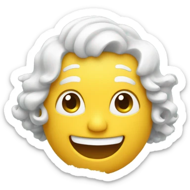 Waves with smiling faces sticker