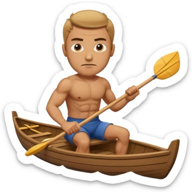 water sports man rowing boat sticker