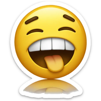 Dancing emoji with crying face sticker