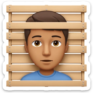 Male peeking behind the blinds can't see whole face only eyes BEHIND blinds sticker