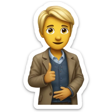 Une main qui présente uniquement l'annulaire levé  sticker