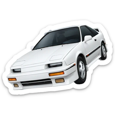 White 1988 Acura Integra  sticker