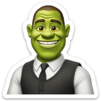 Shrek as Barack Obama sticker