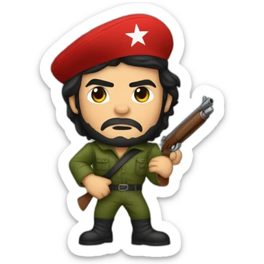 che guevara fighting spanish fascists sticker