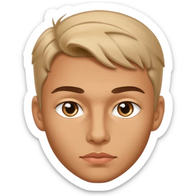 At five feet eleven and Caucasian,  a male model. He had full lips and feline eyes. sticker