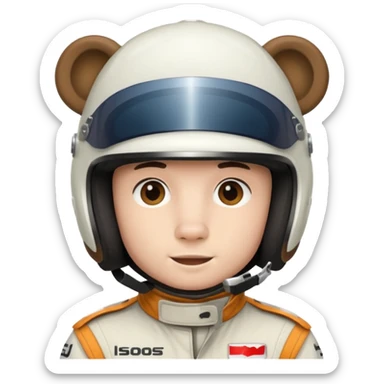f1 driver white bear sticker
