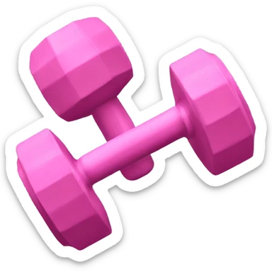 pink dumbells sticker