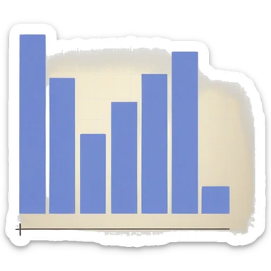 a paper with a bar chart and an upward trend sticker