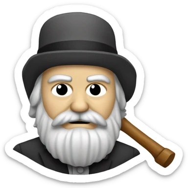 Karl marx with hammer and sickle sticker