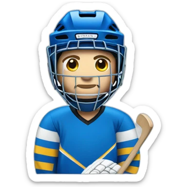 hockey goalie blue sticker