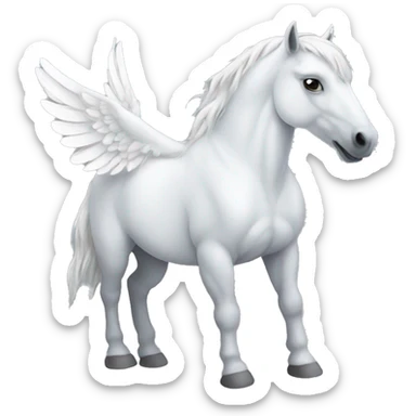 White horse with wings sticker