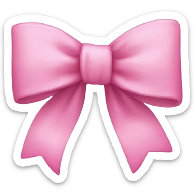 Pink bow sticker
