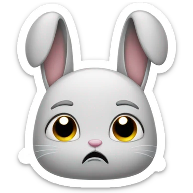 Crying sad bunny sticker