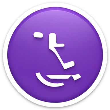 Handicap sign with  purple w underneath sticker