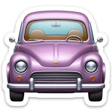 Retro mauve car sticker
