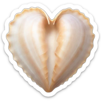 Heart shaped  shell  sticker