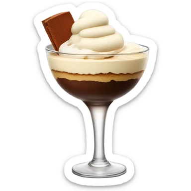 Cocktail Tiramisu with icecream sticker