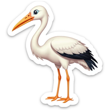 Cegonha trazendo bebe  sticker