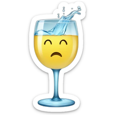 a glass with water sticker