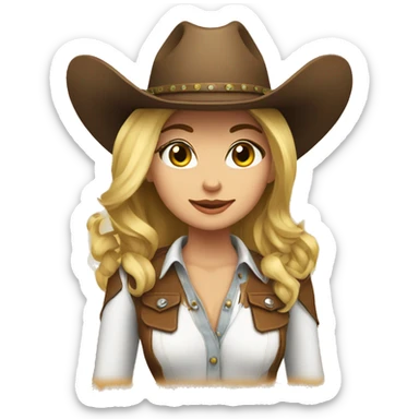 cowgirl cute sticker