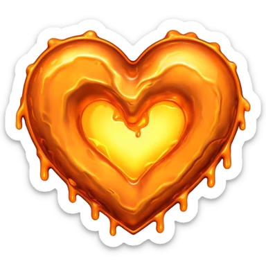 hot melting metal heart shape sticker
