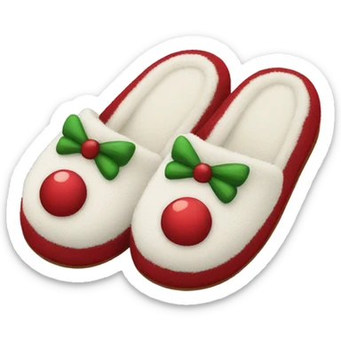 Christmas slippers sticker