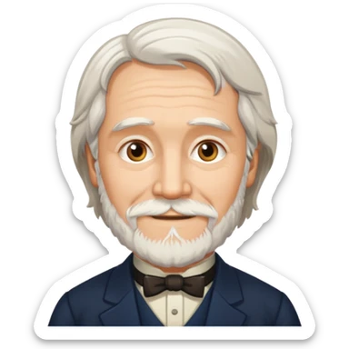 Realistic Ivan Turgenev russian author sticker