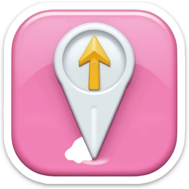 fleche directionelle blache sur fond de couleur rose sur un bouton   sticker