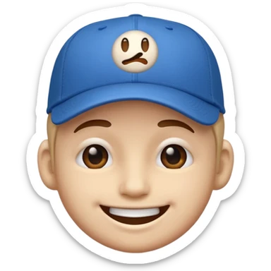 👌😁🧢 Combine these emojis and please, no body, just the head. as a sticker sticker