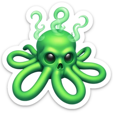 poisonous gas, isometric sticker