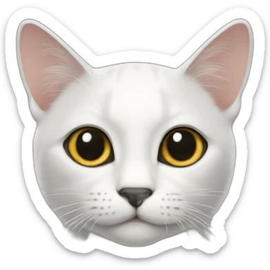 Gato blanco manchas negras sticker