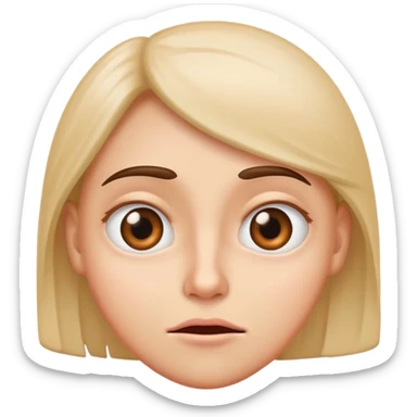 Eye rolling sarcastically funny  sticker