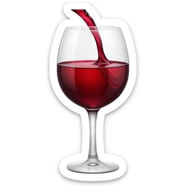 red wine elegant bow sticker