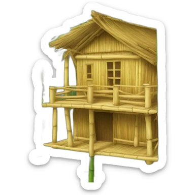 Bamboo house sticker