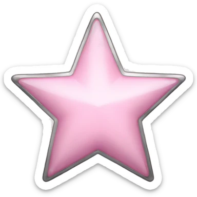 light pink chrome star sticker