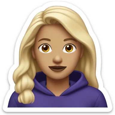 Blonde woman with Ravens sweatshirt  sticker
