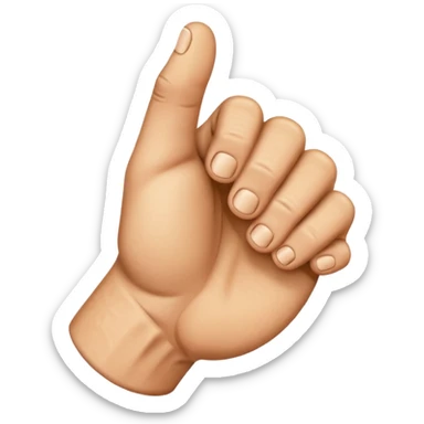 light brown hand in a fist with pinky finger raised sticker